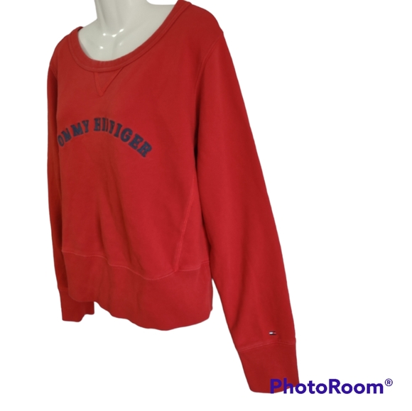 Tommy Hilfiger Cropped Logo sweatshirt sz XL - Picture 2 of 5